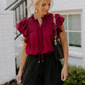 Love Link Shift Top In Wine Image - 1