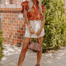 Love Link Shift Top In Rust Image - 1