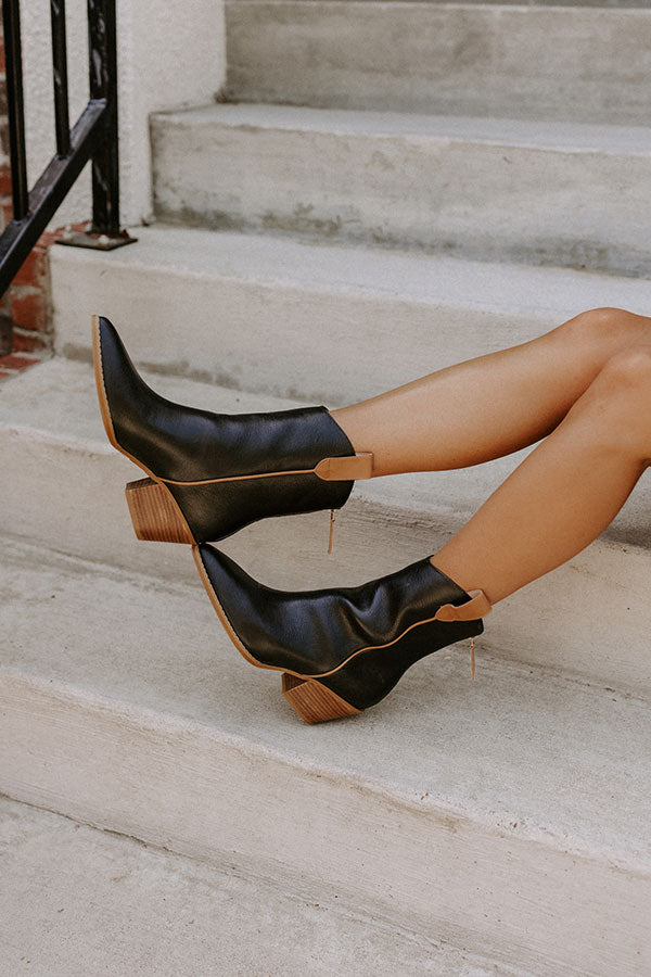 The Stanley Faux Leather Boot In Black Image - 1