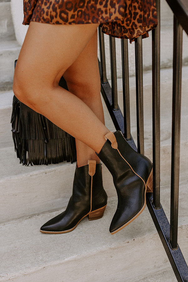 The Stanley Faux Leather Boot In Black Image - 2