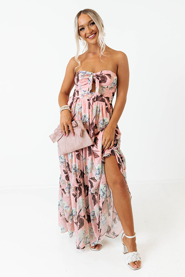 Hearing Music Floral Midi In Pink