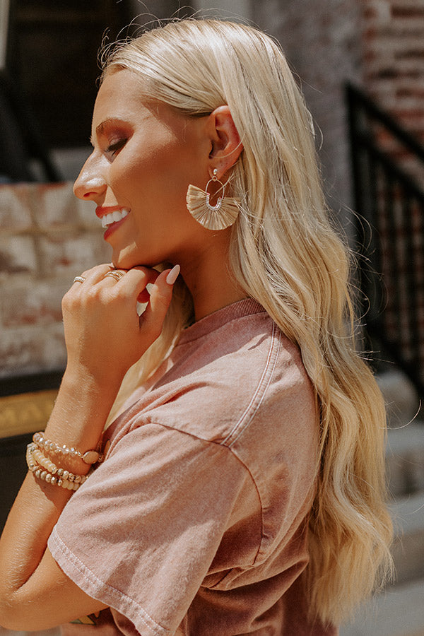 Made In The Shade Earrings In Tan