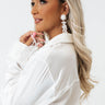 I Am The Mrs. Earrings In White Image - 1