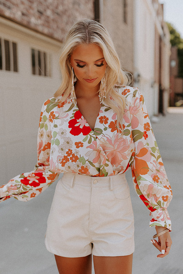 Amore Kisses Floral Bodysuit
