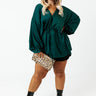 Late Night Talks Top In Teal Curves Image - 1