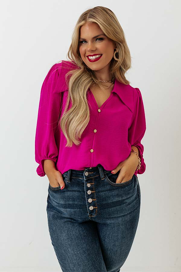 Watch The Show Shift Top In Fuchsia Curves Image - 2