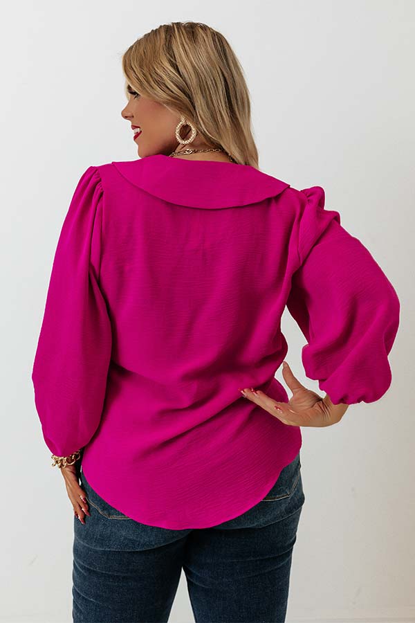 Watch The Show Shift Top In Fuchsia Curves Image - 4