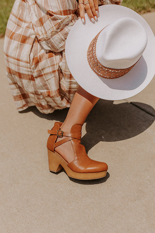 The Concord Faux Leather Heel In Camel Image - 1