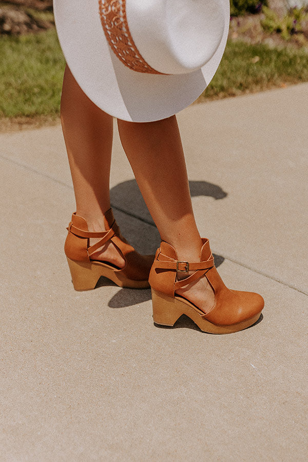 The Concord Faux Leather Heel In Camel Image - 2