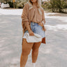 Cozy Zone Shift Tunic In Camel Curves Image - 1
