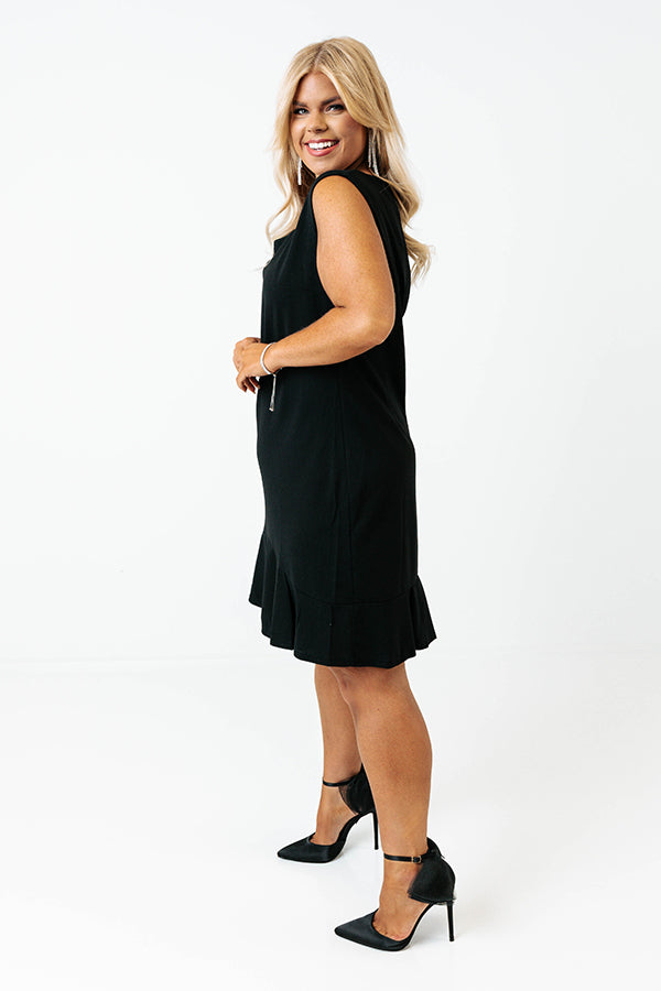 Chasing Love Shift Dress In Black Curves Image - 3