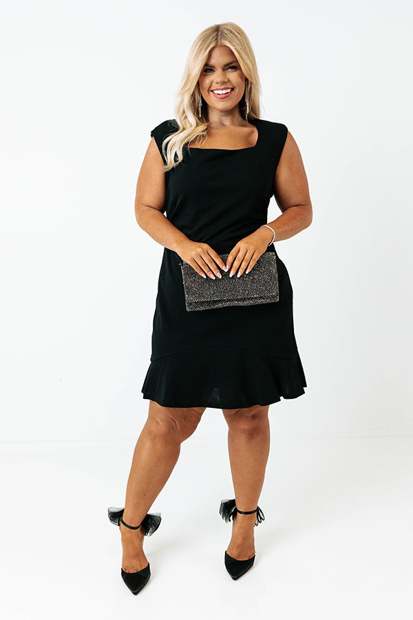 Chasing Love Shift Dress In Black Curves Image - 2
