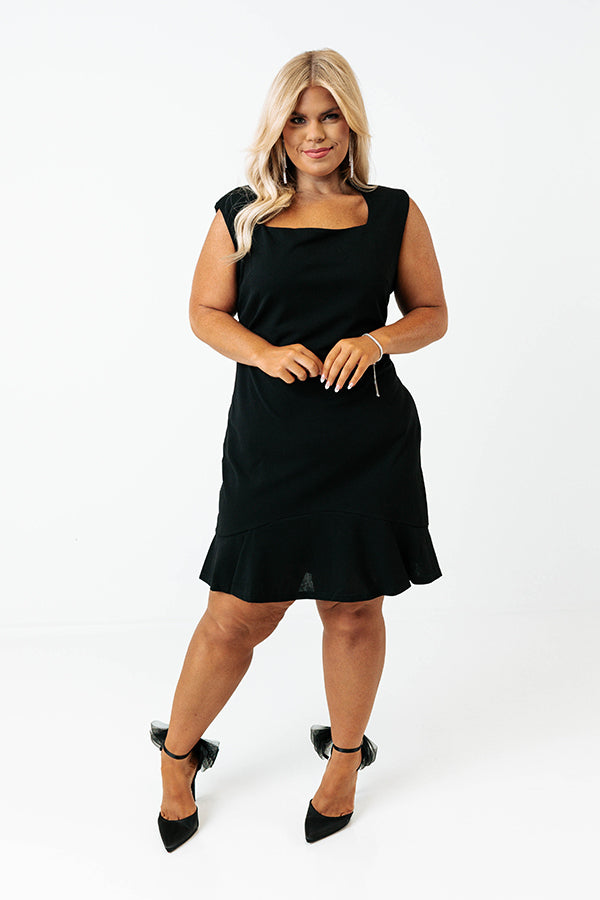 Chasing Love Shift Dress In Black Curves Image - 4