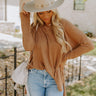 Cozy Zone Shift Tunic In Camel Image - 1
