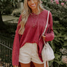 Cozy Zone Shift Tunic In Wine Image - 1