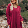 Cozy Zone Shift Tunic In Wine Curves Image - 1