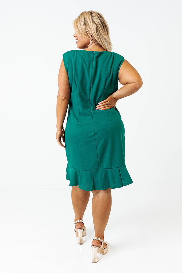 Chasing Love Shift Dress In Teal Curves Image - 4