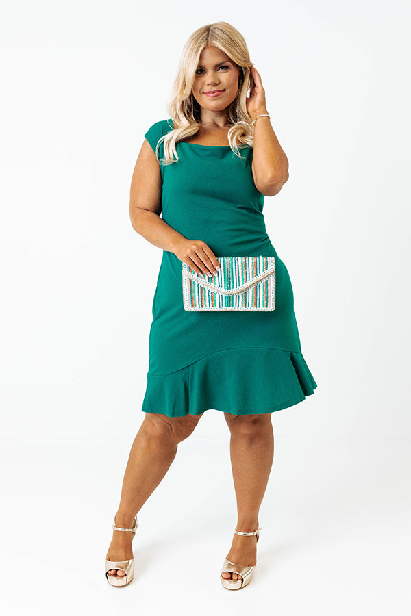 Chasing Love Shift Dress In Teal Curves Image - 1