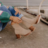 The Esther Faux Suede Bootie In Khaki Image - 1