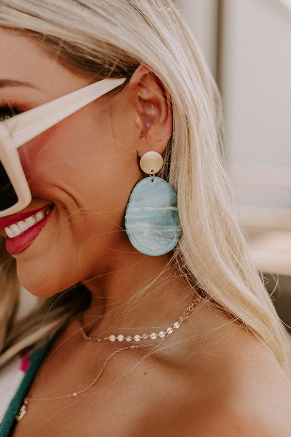 Enjoy The Daylight Earrings In Teal Image - 2