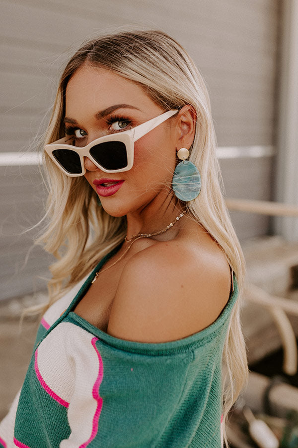 Enjoy The Daylight Earrings In Teal Image - 1