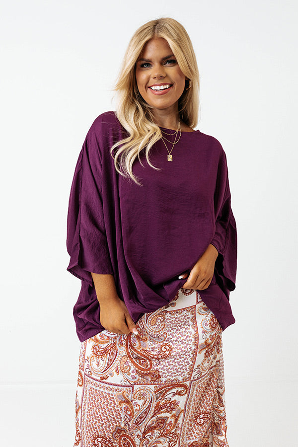 Out For A Drive Shift Top In Royal Lilac Curves Image - 3