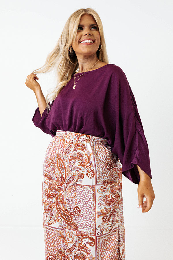 Out For A Drive Shift Top In Royal Lilac Curves Image - 1