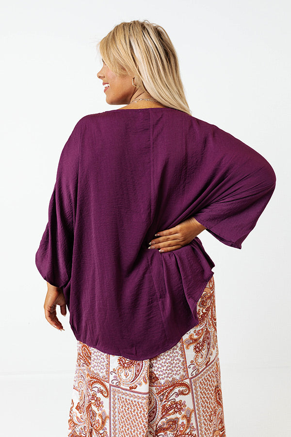 Out For A Drive Shift Top In Royal Lilac Curves Image - 5