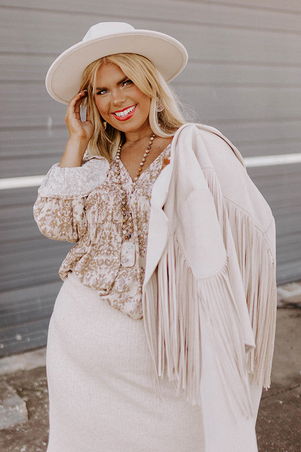Enjoy The Daylight Babydoll Top In Beige Curves Image - 2