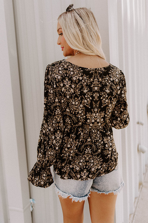 Enjoy The Daylight Babydoll Top In Black Image - 5