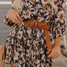 Country Lane Faux Suede Woven Belt In Camel Image - 1