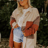 Felt The Chill Corduroy Button Up In Beige Curves Image - 1