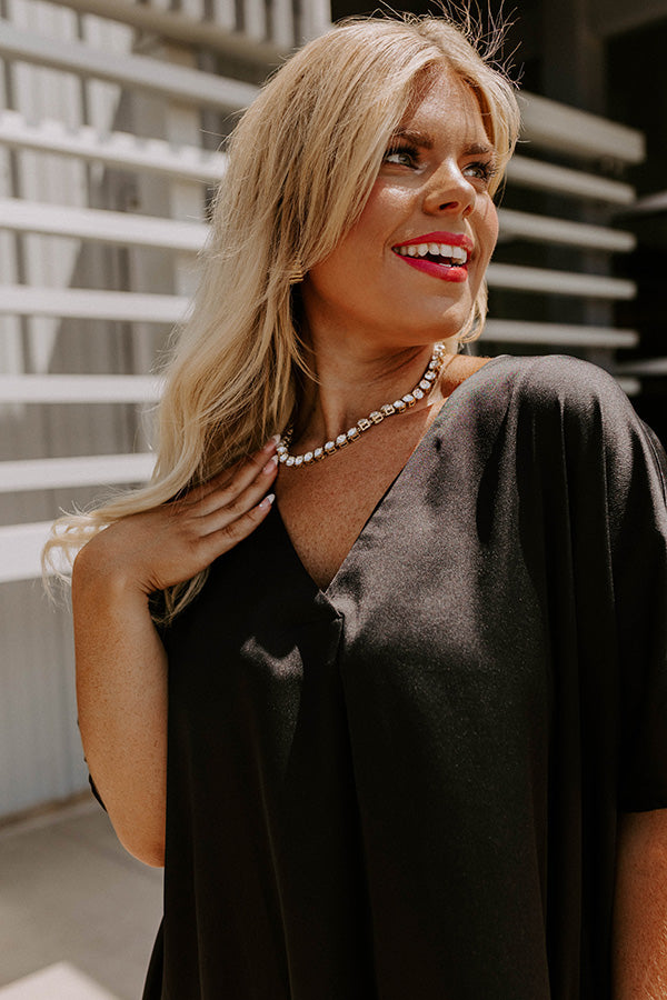 Just Pretend Necklace In Rhinestone