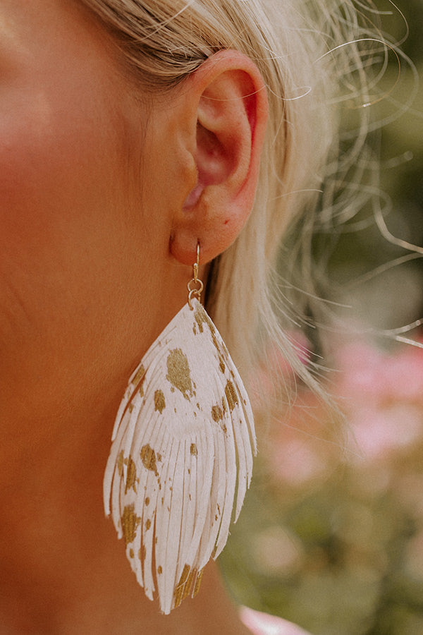 Spiced Latte Earrings In Cream Image - 4