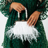 Simply Divine Feather Clutch In White Image - 1