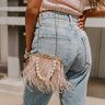 Simply Divine Feather Clutch In Blush Image - 1