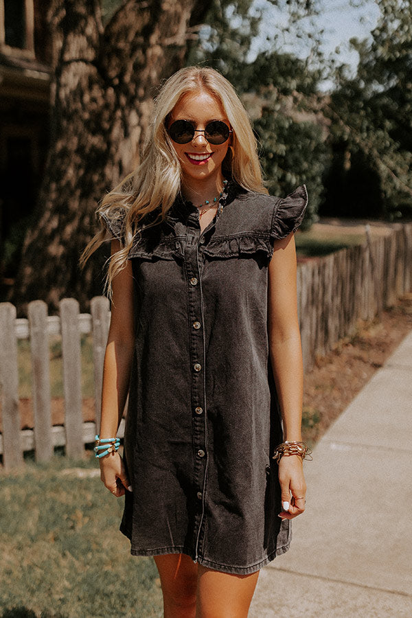 Rock Show Denim Dress Image - 3