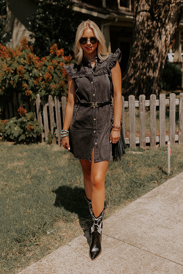 Rock Show Denim Dress Image - 4