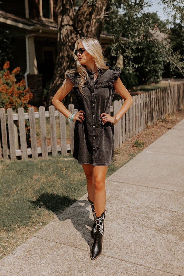 Rock Show Denim Dress Image - 1