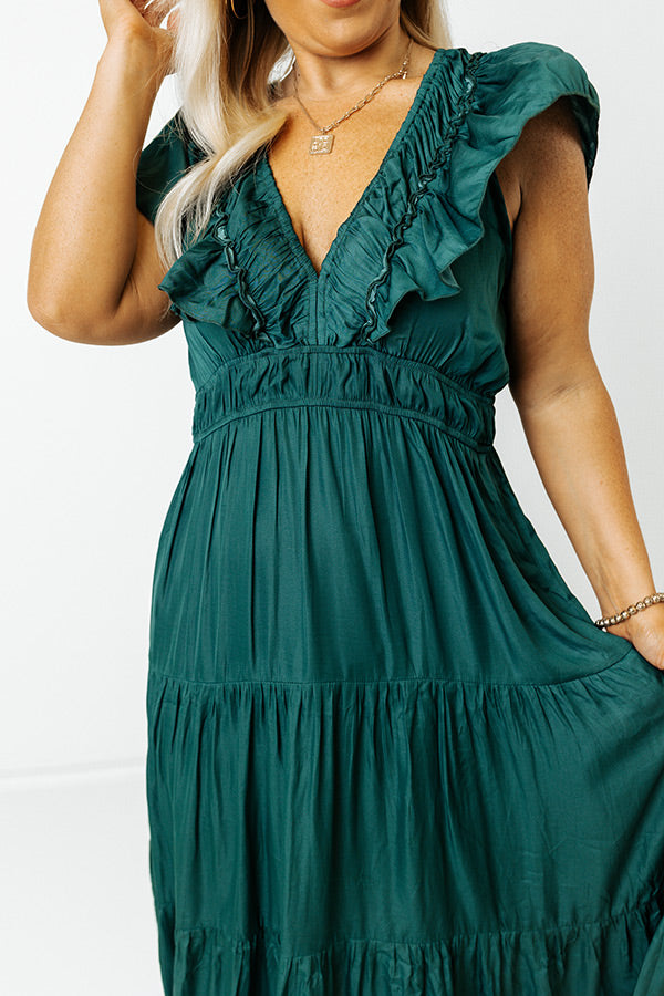 Calling Room Service Midi In Teal Curves Image - 2