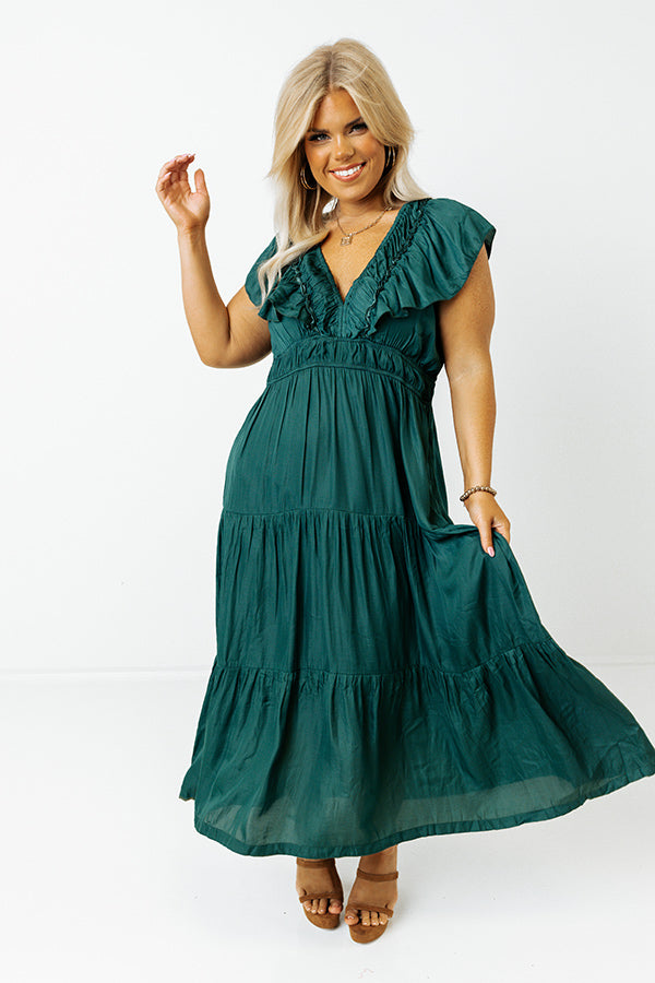Calling Room Service Midi In Teal Curves Image - 1