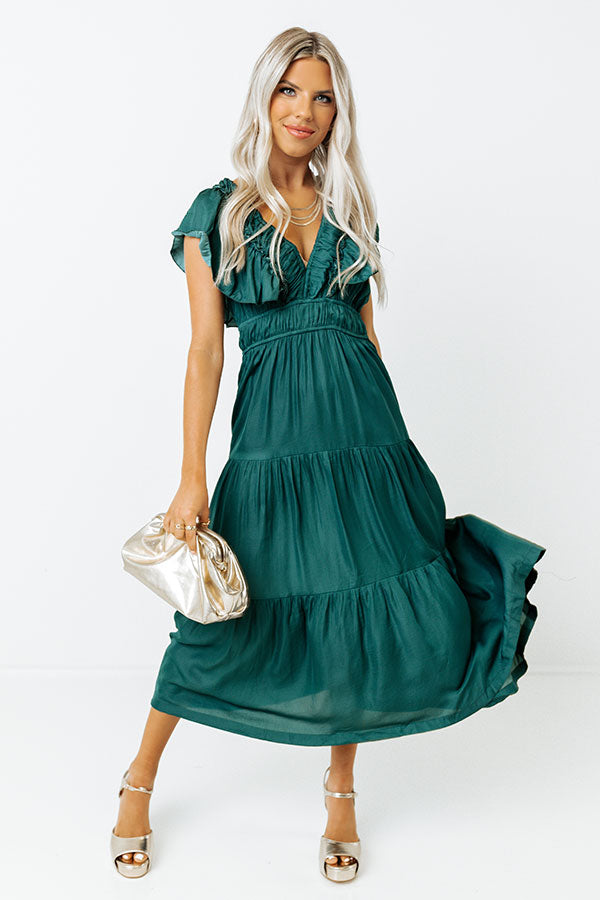 Calling Room Service Midi In Teal Image - 1