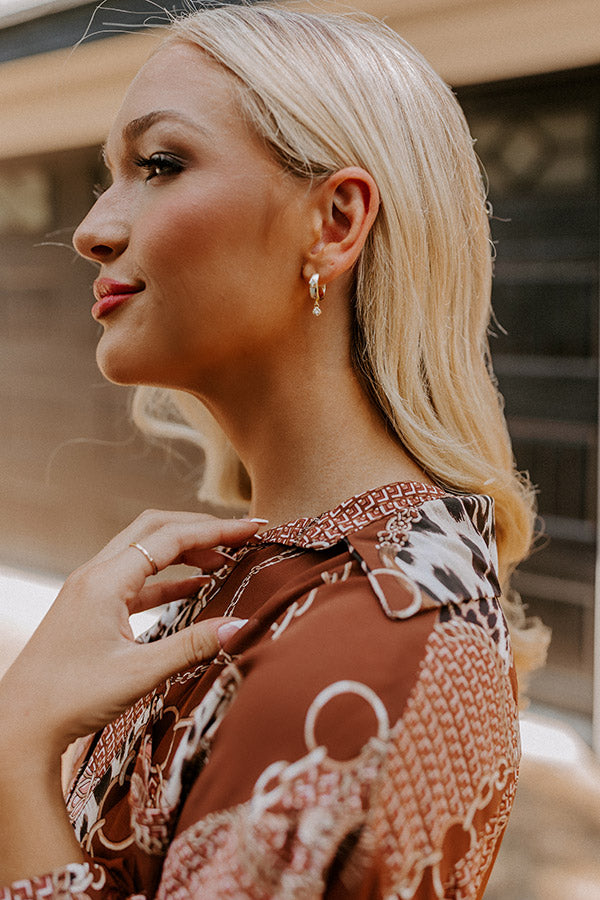 Kendra Scott Joelle Huggie Earrings in White Crystal Image - 1