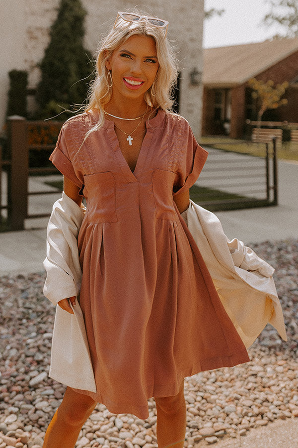 Enjoy The Daylight Shift Dress In Rustic Rose