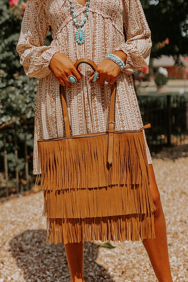 Point The Way Fringe Tote In Maple Image - 1