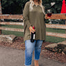 Put You First Waffle Knit Top In Olive Curves Image - 1