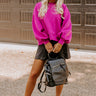 To The Mountains Sweatshirt In Fuchsia Image - 1