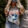 America Mineral Wash Graphic Tee In Slate Image - 1