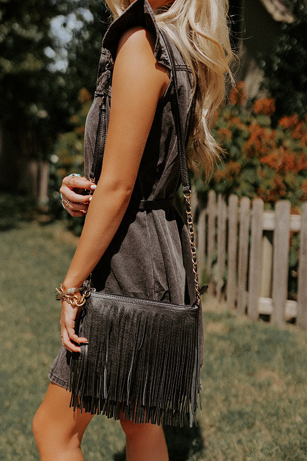 Right On Cue Fringe Crossbody In Black Image - 2