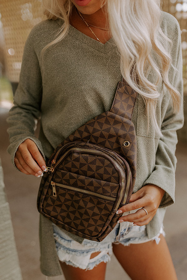 Road Trip Traveling Sling Backpack In Brown
